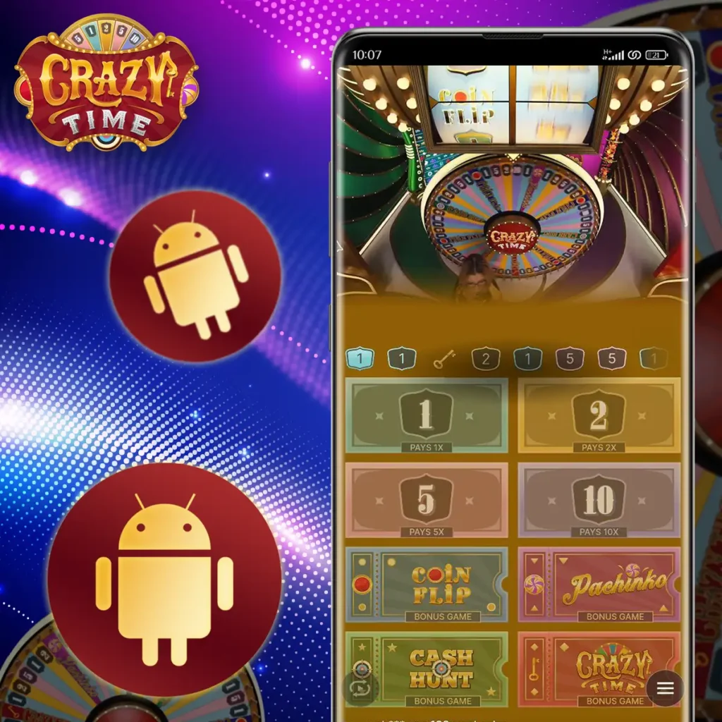 Install the Crazy Time app for Android